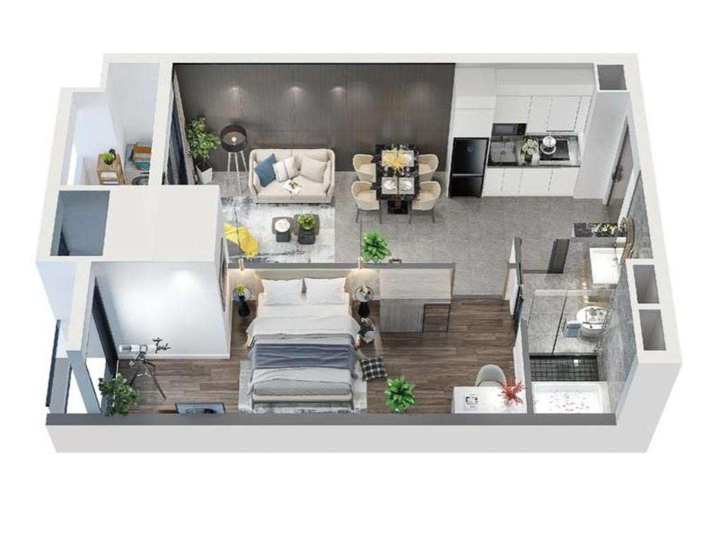 1 Bedroom Condo For Sale at Le Conde BKK1 Phnom Penh, Cambodia-Unit Plan