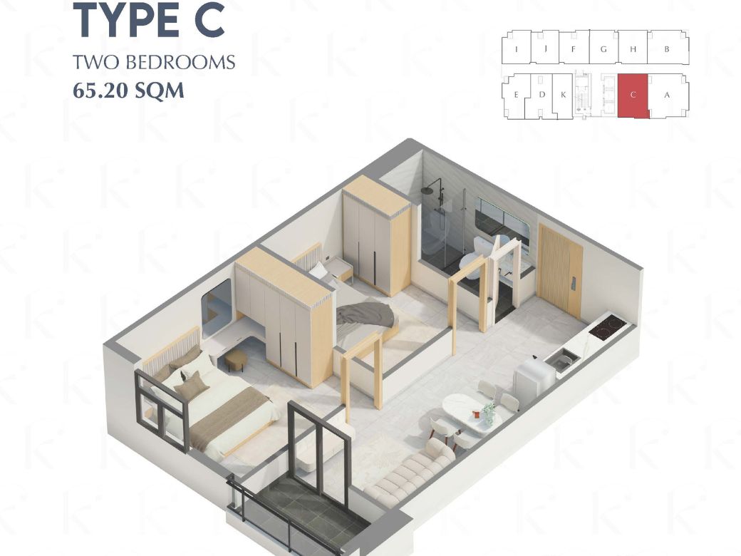 Kingston Royale Condo Type C-Unit plan