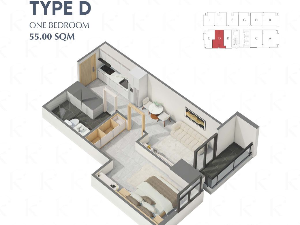 Kingston Royale Condo Type D-Unit plan