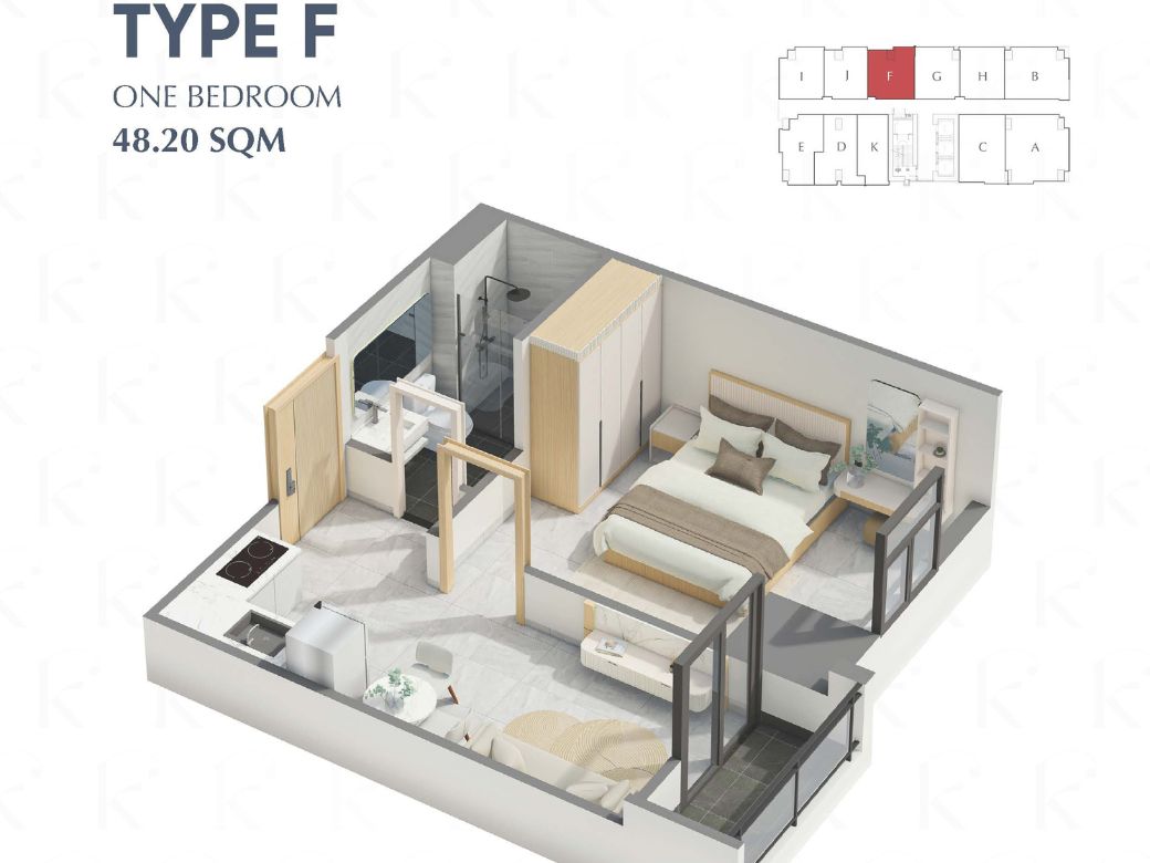 Kingston Royale Condo Type F-Unit plan