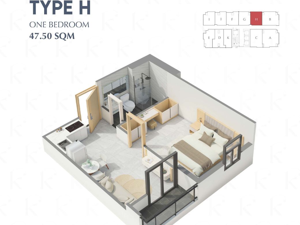 Kingston Royale Condo Type H-Unit plan