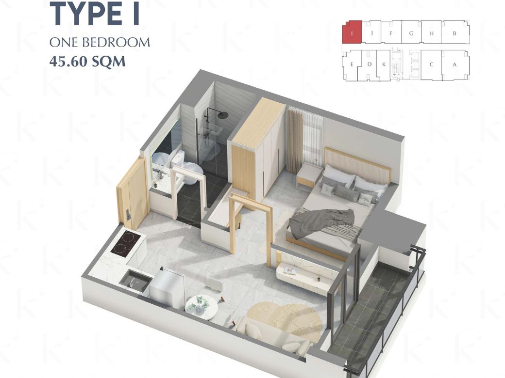 Kingston Royale Condo Type I-Unit plan