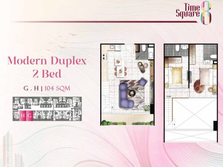Stylish Design Room - 104 sqm Modern Duplex Condo For Sale at Time Square 8