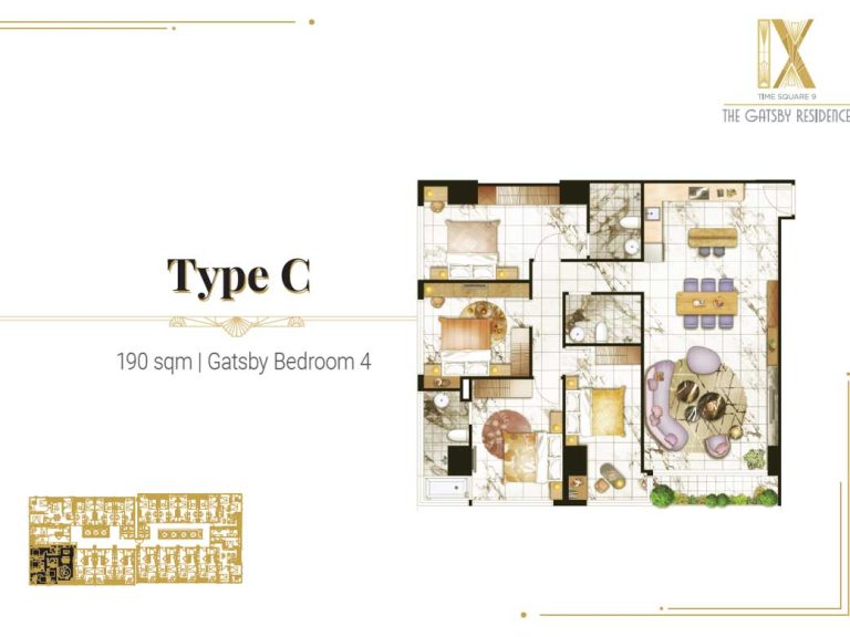 4 Bedroom Condo For sale at Time Square 9 Gatsby Residence